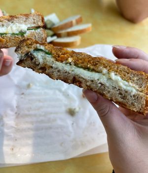 grilled panini using Scratch House  cheese    at That Good Good Market in San Diego