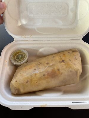 burrito for casa de luz   at That Good Good Market in San Diego