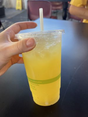 agua de piña (pineapple water) from casa de luz   at That Good Good Market in San Diego
