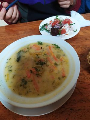 Traditional soup at El Encuentro - Tigre in Cusco