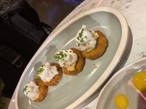 Crab cakes  at Vegan Amore 蔬慕 in Taipei
