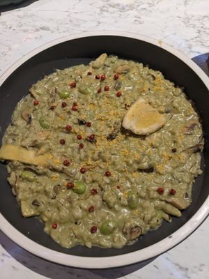 Risotto with edamame at Vegan Amore 蔬慕 in Taipei