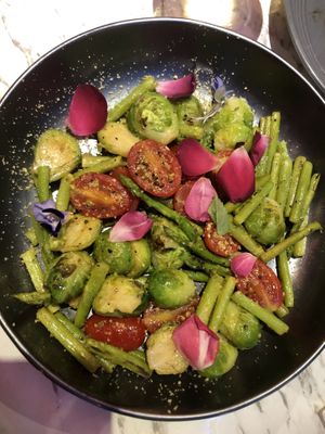 Asparagus & Brussel sprout entree   at Vegan Amore 蔬慕 in Taipei