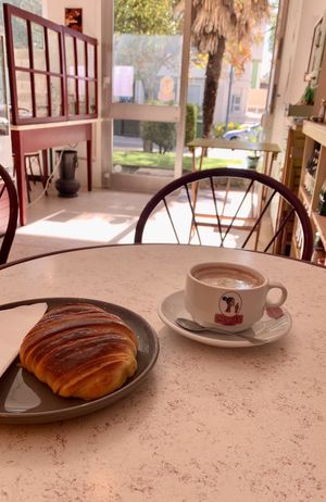 Very nice, sweet, portuguese croissant  at Belo Farelo in Porto