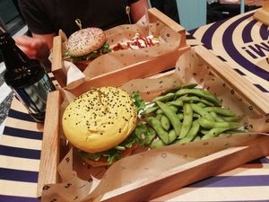 Ceci Burger with Edamame at Flower Burger - Santa Giulia in Milan