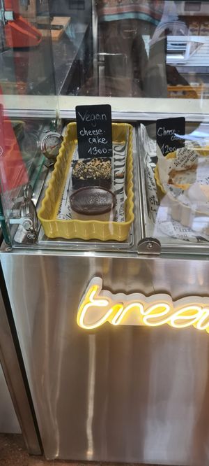 vegan cheesecake at Esther's in Budapest