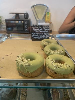 Matcha donuts  at La Consciente in Barcelona