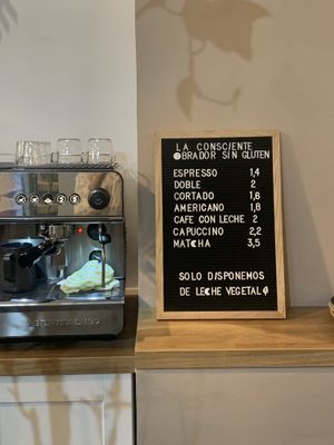 Coffee  at La Consciente in Barcelona