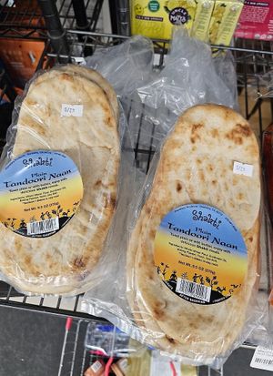 Naan made with vegan ingredients at Mandela Food Cooperative in Oakland
