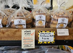 Way to life cinnamon rolls at Mandela Food Cooperative in Oakland