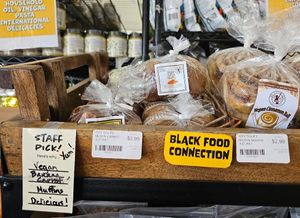 Way to life muffins at Mandela Food Cooperative in Oakland