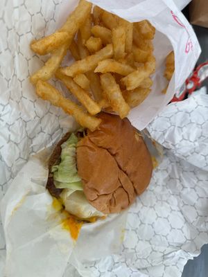 Plain Jane burger with fries! 🔥🔥🔥  at Dope Vegan in West Palm Beach