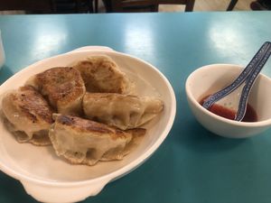 Pot stickers  at Nature Vegetarian Restaurant in Oakland