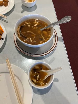 Hot and sour soup at Nature Vegetarian Restaurant in Oakland