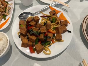 Salt and pepper tofu at Nature Vegetarian Restaurant in Oakland