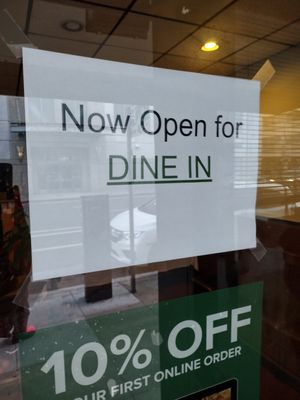 Dine in now open! at Nature Vegetarian Restaurant in Oakland