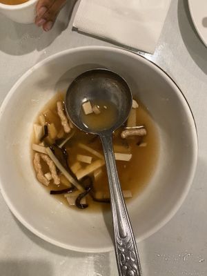 Hot and sour soup   at Nature Vegetarian Restaurant in Oakland