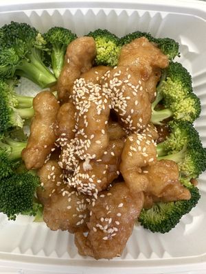 Sesame chicken   at Nature Vegetarian Restaurant in Oakland