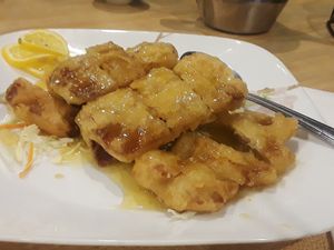 Lemon Chicken at Nature Vegetarian Restaurant in Oakland