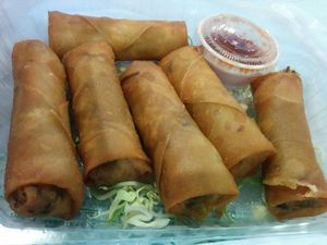 Spring rolls at Nature Vegetarian Restaurant in Oakland