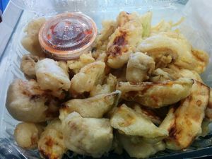 Vegetable tempura at Nature Vegetarian Restaurant in Oakland