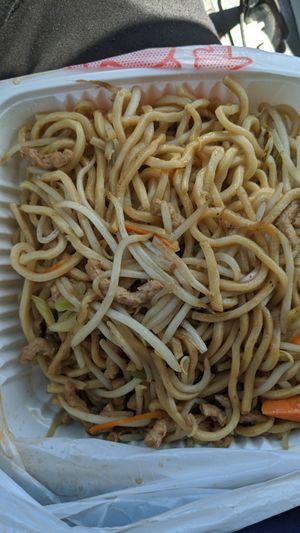 Pork Chow Mein. at Nature Vegetarian Restaurant in Oakland