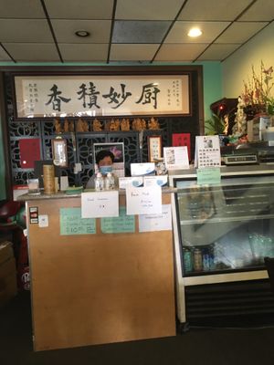 Inside. Take out only during covid at Nature Vegetarian Restaurant in Oakland