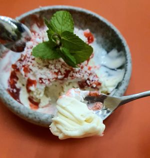 ramen icecream - close-up  #Veganuary at Beyond Ramen in Berlin