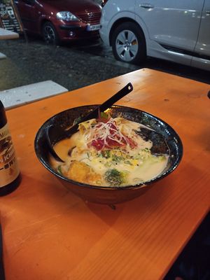 Miso cube ramen at Beyond Ramen in Berlin