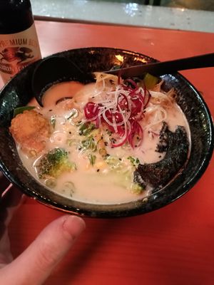 Miso cube ramen at Beyond Ramen in Berlin