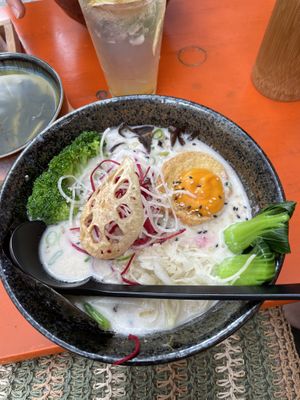 vegan egg   at Beyond Ramen in Berlin