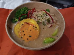 Tonkotsu ramen (with broth) at Beyond Ramen in Berlin