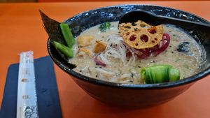 Miso soup at Beyond Ramen in Berlin