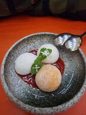 Mochi ice cream at Beyond Ramen in Berlin