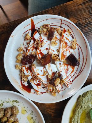 Panir O Khorma (cheese) at Mana's Plant-Based Persian Cuisine in London