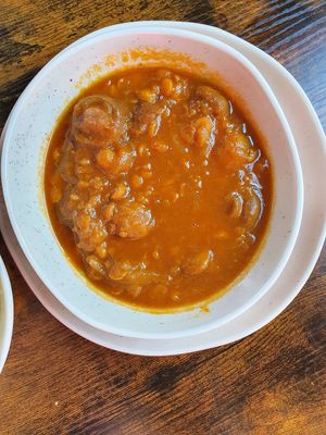 Gheymeh Bademjan (stew) at Mana's Plant-Based Persian Cuisine in London