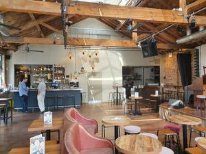 Bar and kitchen at Mana's Plant-Based Persian Cuisine in London