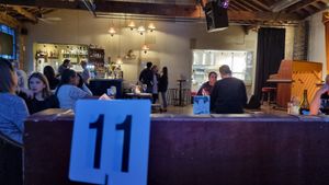 Bar and kitchen at Mana's Plant-Based Persian Cuisine in London