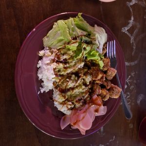 Жареный тофу с рисом терияки at SHPANA in Tbilisi