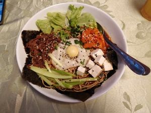 Ramen with vegan egg at SHPANA in Tbilisi