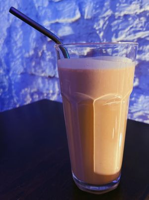 pumpkin milkshake at SHPANA in Tbilisi