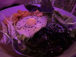 Ramen with a house made vegan egg  at SHPANA in Tbilisi