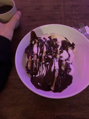 Sweet pancakes  at SHPANA in Tbilisi