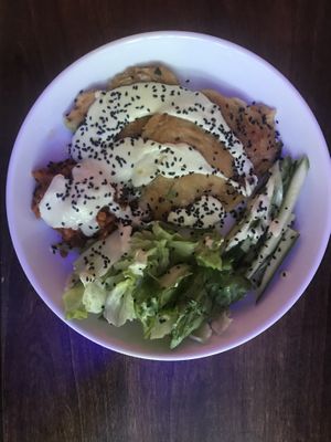 Kimchi pancakes  at SHPANA in Tbilisi