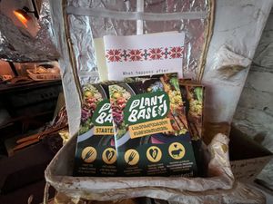 Plant based pamphlets   at SHPANA in Tbilisi