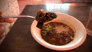 Spicy sour soup  at SHPANA in Tbilisi