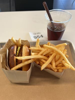 Hot N' Crispy Chik'n burger combo    at Hart House - Sepulveda in Los Angeles