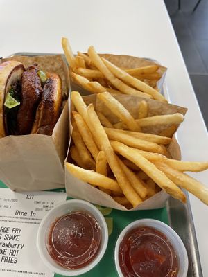 Chicken sandwich and fries   at Hart House - Sepulveda in Los Angeles