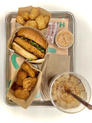Deluxe Crispy Chick’n Sandwich, Nuggets and Crispy Tots  at Hart House - Sepulveda in Los Angeles