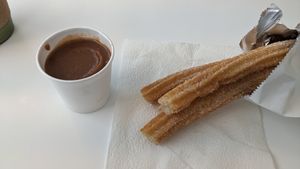 Churros and apple dip at El Churro in New York City